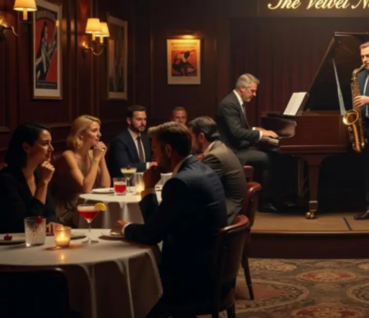 Živý jazzový večer s klavírem v elegantním interiéru restaurace