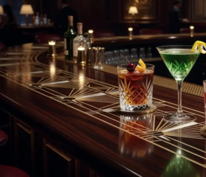Casino Signature koktejly na mramorovém baru